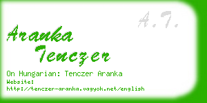 aranka tenczer business card